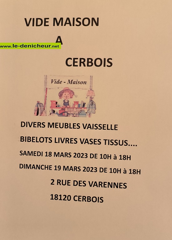 o19 - DIM 19 mars - CERBOIS - Vide maison  Img_2050