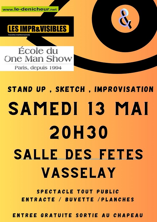 Q13 - SAM 13 mai - VASSELAY - Les Imprévisibles reçoivent l'Ecole du One Man Show Paris Imprev10