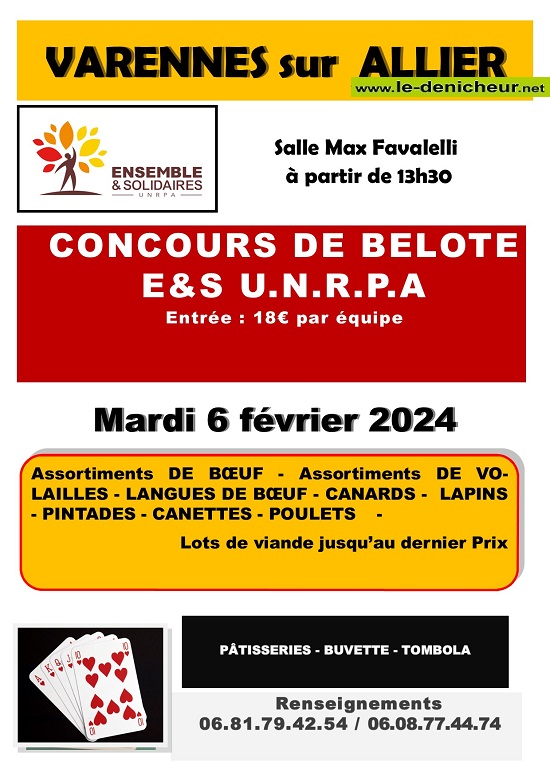 b06 - MAR 06 février - VARENNES /Allier - Concours de belote * Maquet11