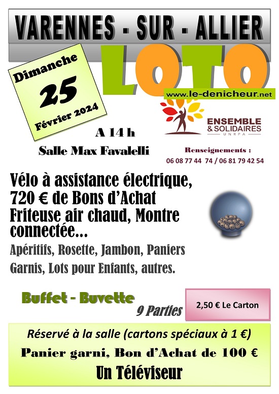 b25 - DIM 25 février - VARENNES /Allier - Loto de l'UNRPA _ Maquet12