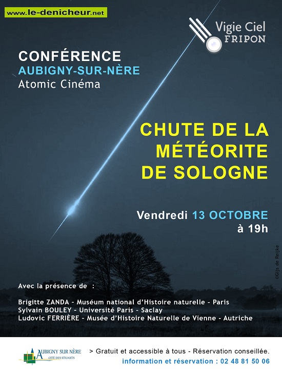 v13 - VEN 13 octobre - AUBIGNY /Nère - Chute de la météorite de Sologne [Conférence] Metero10