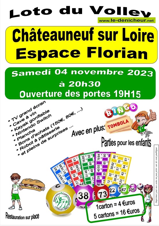 w04 - SAM 04 novembre - CHATEAUNEUF /Loire - Loto du Volley _° Photo_22