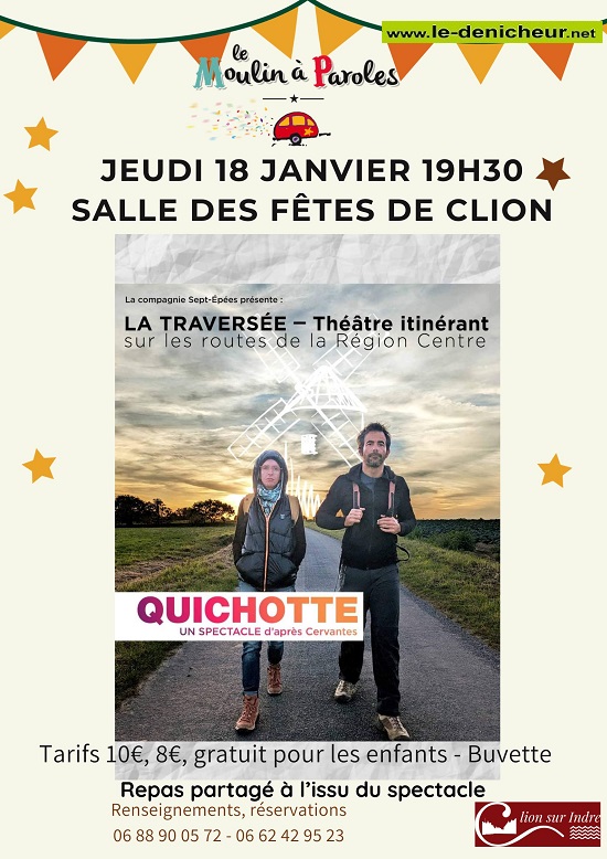 a18 - JEU 18 janvier - CLION /Indre - Quichotte [spectacle] Quicho10