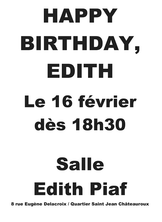 b16 - VEN 16 février - CHATEAUROUX - Happy Birthday, Edith ° Screen46