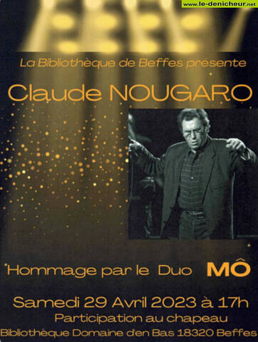 p29 - SAM 29 avril - BEFFES - Hommage à Claude Nougaro par le duo Mô