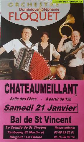 m21 - SAM 21 janvier - CHATEAUMEILLANT - Bal avec Dominique et Stéphanie  Floquet