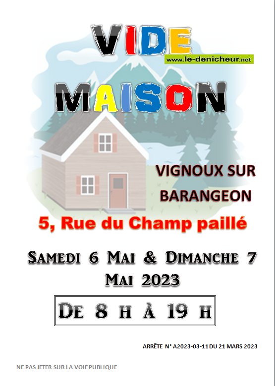 q07 - DIM 07 mai - VIGNOUX /Barangeon - Vide maison _ Vide_m10