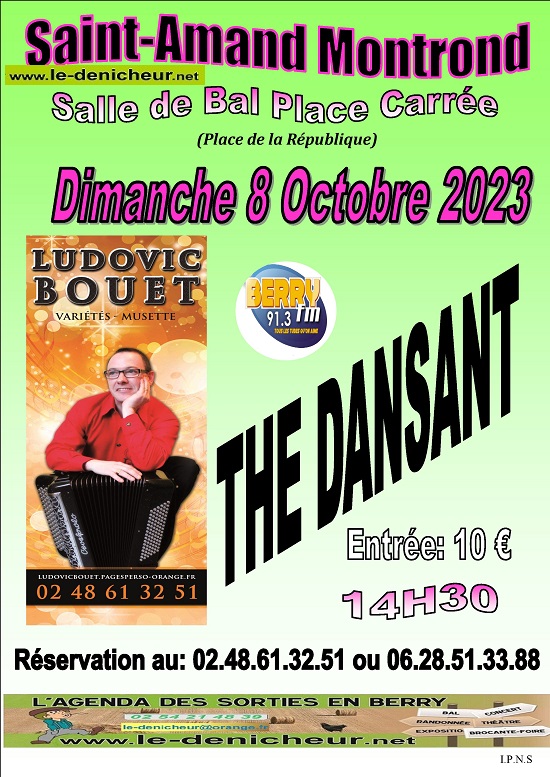 v08 - DIM 08 octobre - ST-AMAND-MONTROND - Thé dansant avec Ludovic Bouet Z10-0811