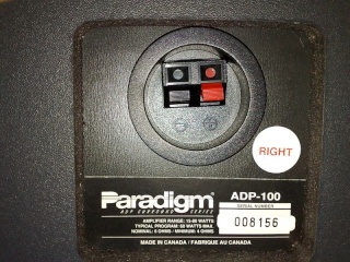 Paradigm ADP-100 surround speakers (Display) SOLD 20022011