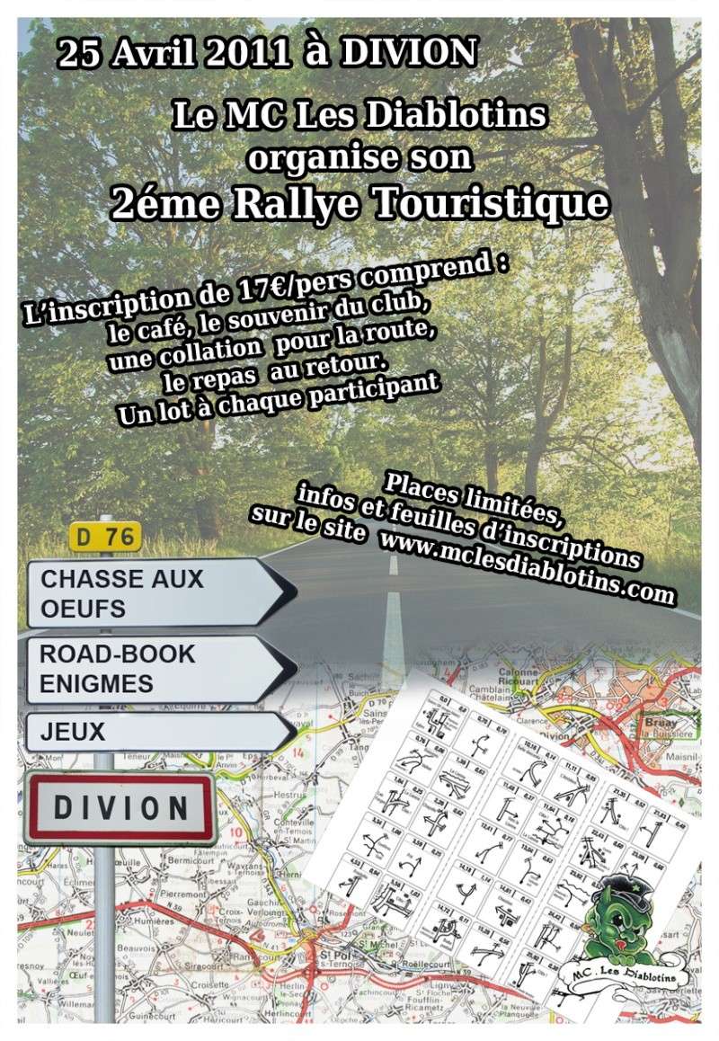 25 Avril * 2éme Rallye Touristique du MC les Diablotins Affich13