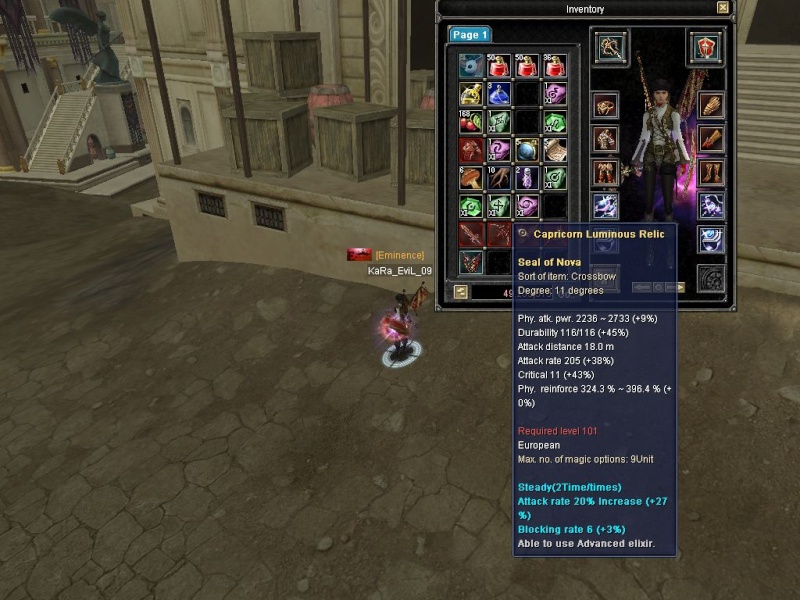 WTS EU king STR char KaRa_EviL_09 lvl 94 check here for more info Sro20113