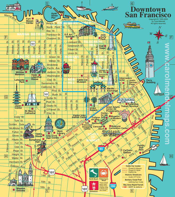 Entre Mickey, LA et San Francisco Sf_map11