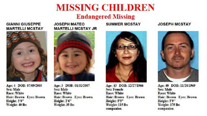 Missing Families -- Jamison (10/09), Szczepanik (12/09 - Presumed Deceased, Son Found Deceased), McStay (2/10) 12680010