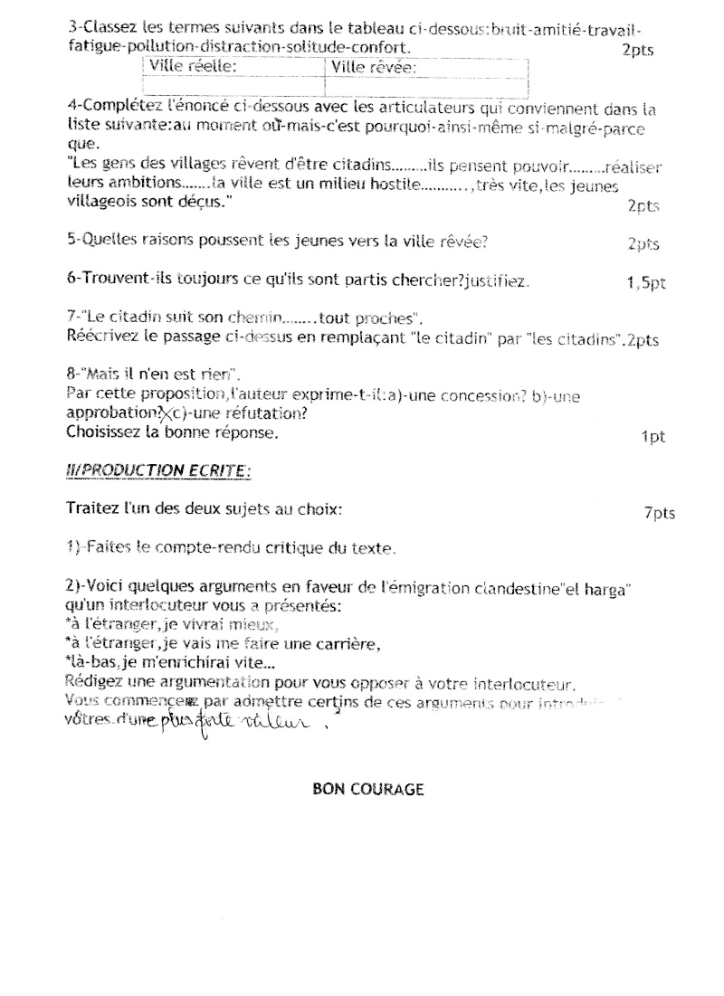 compo 2 français lycée Mostefai Nedroma 2009/2010 Compo148