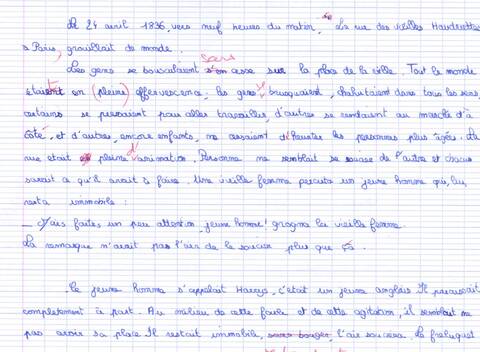 Exemple De Redaction Niveau 5Eme  itamasd