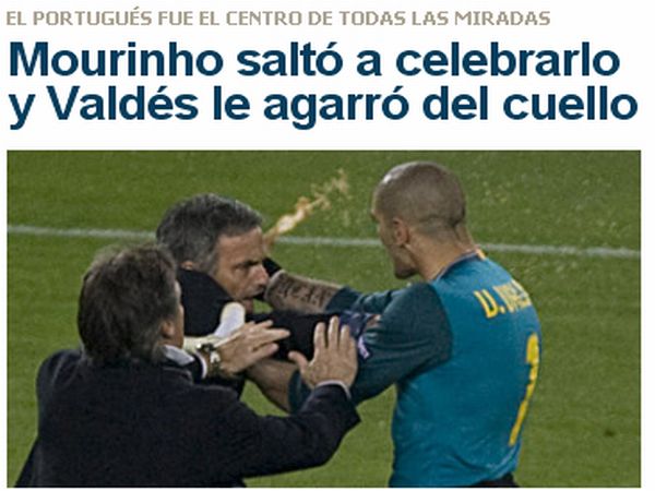 Barca ne zna gubiti: Valdes davio Mourinha. Money_14
