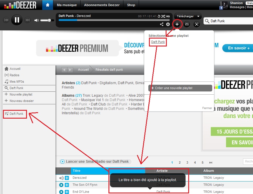 Comment intégrer une balise deezer ? Deezer12