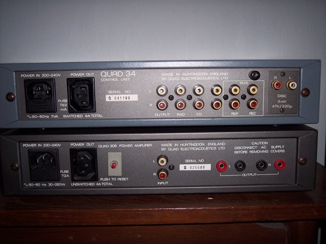 Quad 34 Control Unit and 306 Power Amplifier (Sold) 100_7615