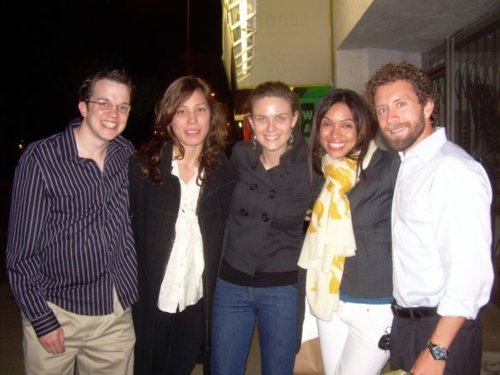 Emily with the cast of Bones Cast11