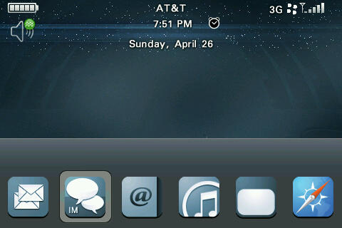 Minimalis Iphone Themes for BlackBerry 9000 A110