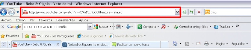 COMO SUBIR VIDEOS DE YOUTUBE U OTRA PAGINA Paso_u12