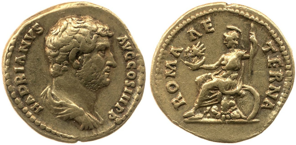 Aureus d'Hadrien douteux 210