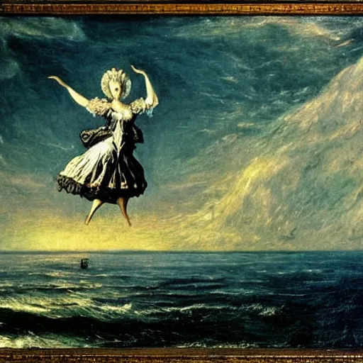 Marie Antoinette levitating over the sea 9da6d410