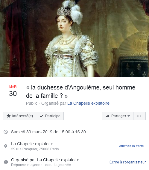 La duchesse d’Angoulême, seul homme de la famille ? Zducre18