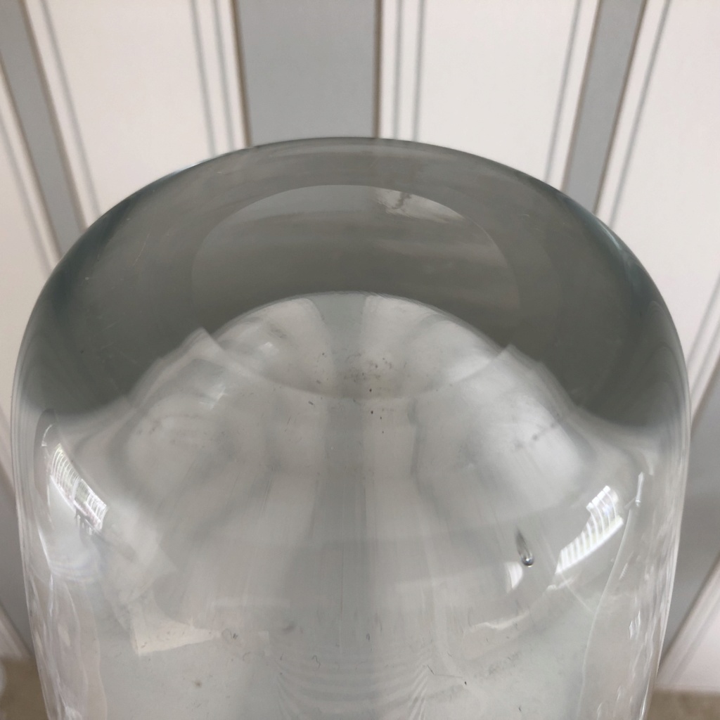 Large Clear Handblown Glass Vase Scandinavian? Ac433010
