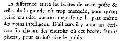 Boites aux lettres publiques sous l'Empire à Paris. Sans1103