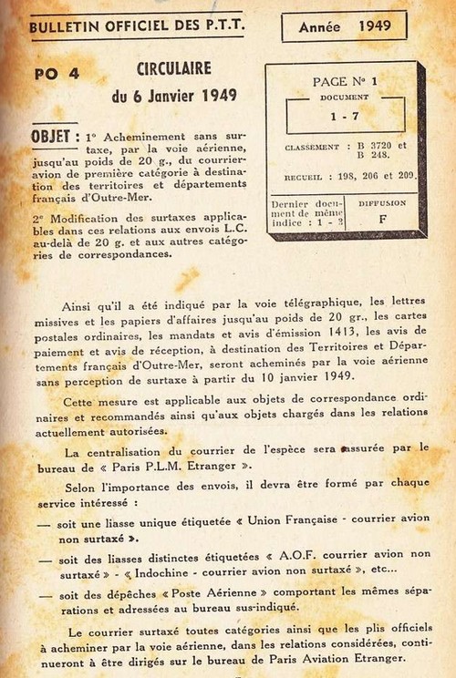 surtaxe aérienne "Antilles Françaises" Sans1152