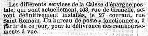 bureau 89 Paris - 1901 Sans1196