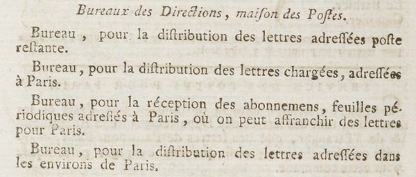 Lettre de Paris - 1795 Sans1389