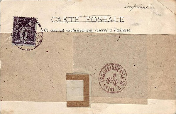 carte postale affranchie à 1c Sans1728