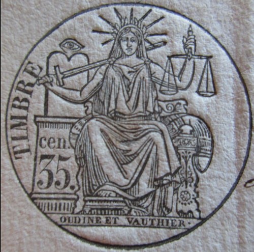 Signification de timbres humides_Chemin de fer 1853 Sans1738