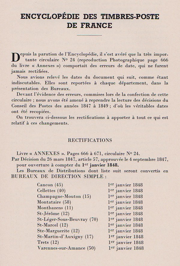 Sources entre 1848 et 1854 Sans1833