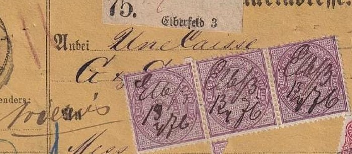 Colis postal allemand 1876 Sans_570