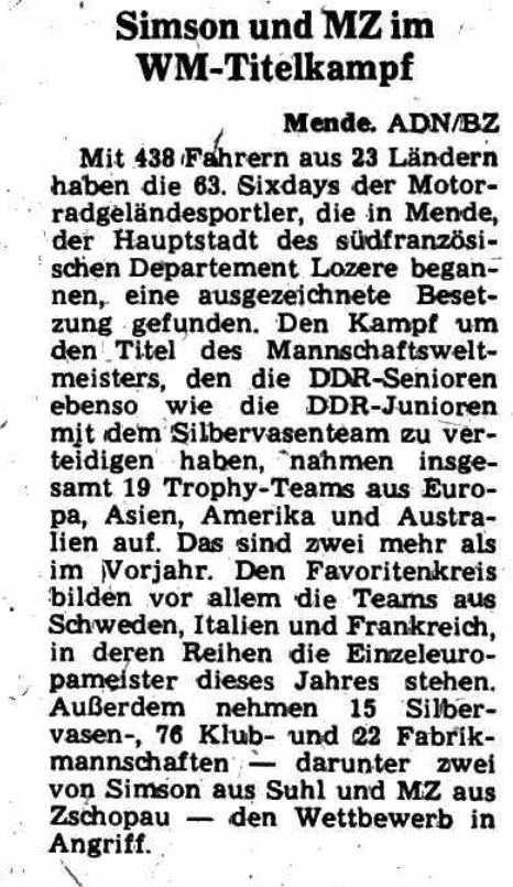Des MZ en Lozère : les 6 jours  à Mende en 1988 Berlin27