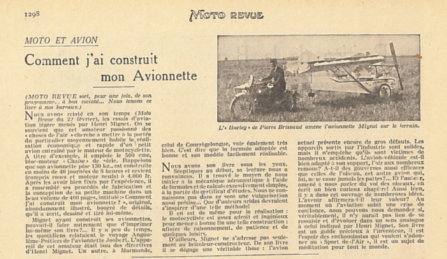 La motocyclette de l'air Motore24