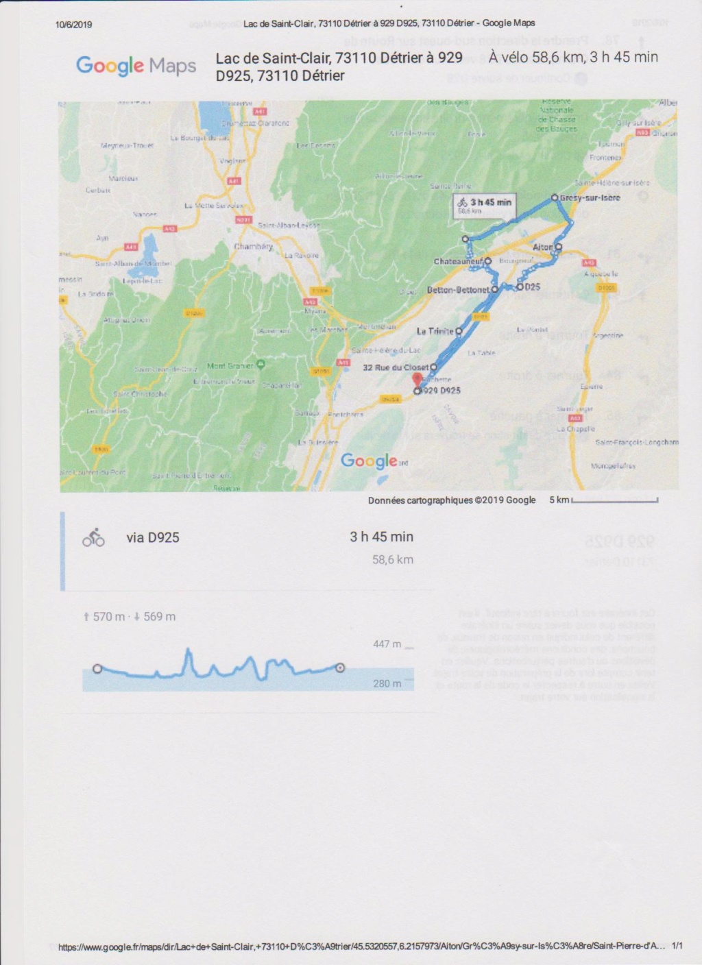 proposition circuit détrier lac st Clair St pierre d'Albigny (savoie)  Sortie10