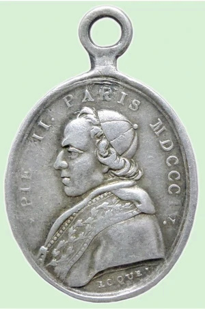 Medallas de Pio VII , León XII y Pio VIII / Crucifijo con ciudad al fondo. XIX (I mitad) Padrr211