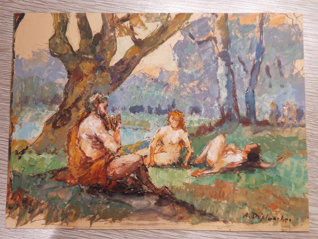 Satyres, par Adolphe Alfred Déplanches , peintre parisien, (1887-1965) 39bd Saint-Jacques 20201210