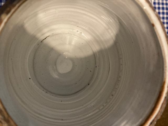 Help Identifying hand thrown salt glaze pot vase? signed SIMPSON Simp410