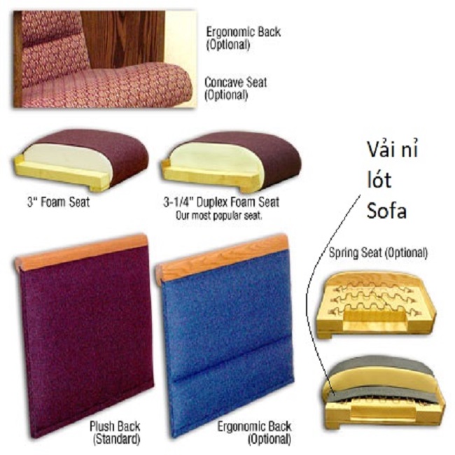 Toàn quốc -  Cung cấp các loại vải nỉ xăm kim, vải kubu cho lót sofa giá cạnh tranh. Vsofa10