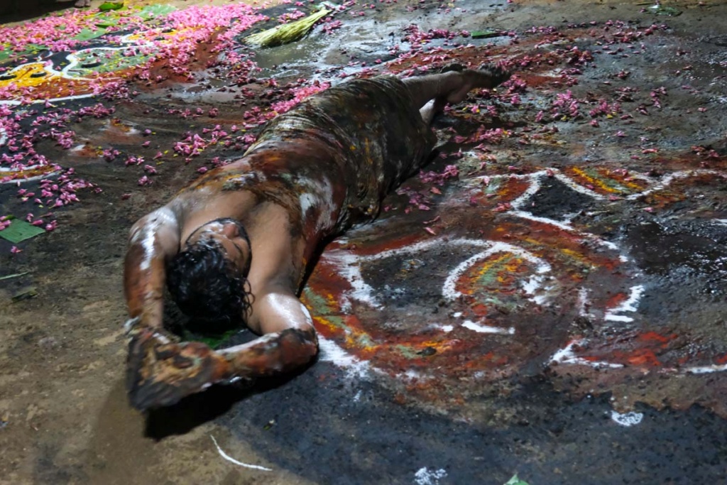 Une cérémonie originale à Munroe Island, au Kerala : l'homme qui se prenait pour un serpent ! _dsf8415