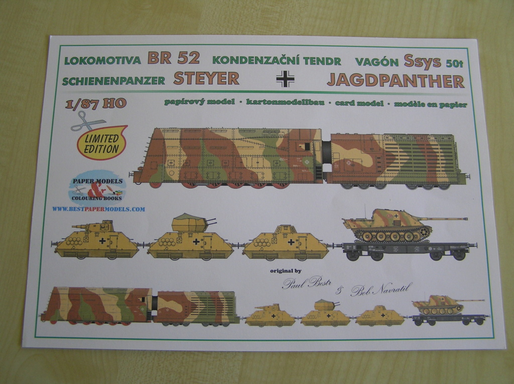 [bestpapermodels] train blindé avec BR52 et tender à condensation, Allemagne, 1944. Pb120017