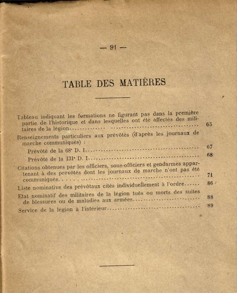 Historique de la 18ème légion de gendarmerie 1914/1919 Histor14