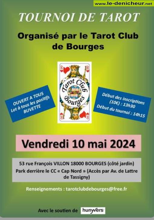 e10 - VEN 10 mai - BOURGES - Tournoi de Tarot . 000_014