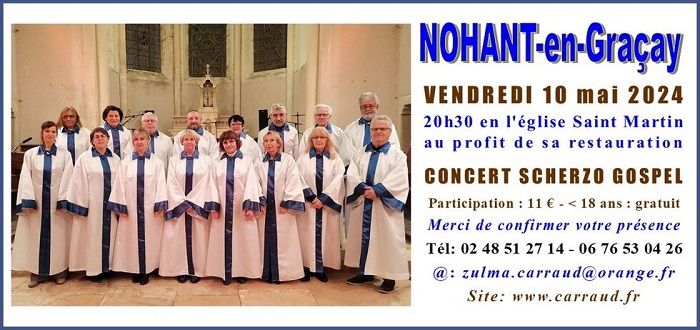 e10 - VEN 10 mai - NOHANT en Graçay - Concert Scherzo Gospel. 000_110