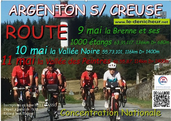 e09 - Du 9 au 11 mai - ARGENTON /Creuse - Concentration Nationale VTT, Gravel, Route 000_310